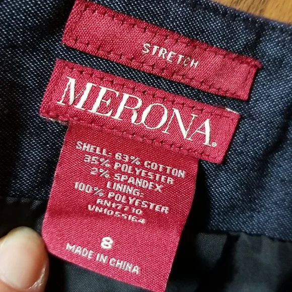 3/$15 or 5/$25 Dark Navy Blue Career Pencil Skirt, Size 8 - Picture 5 of 8